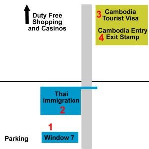 Thai Cambodia border map
