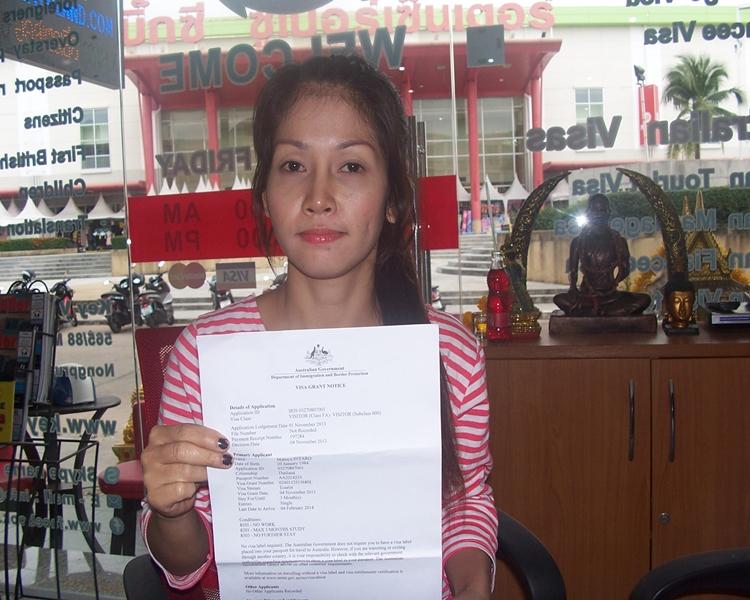 Satisfied Client with her visa