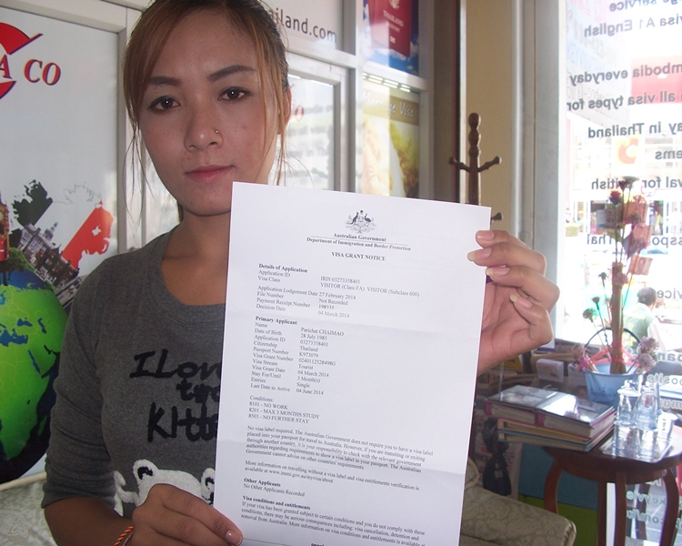 Satisfied Client with her visa