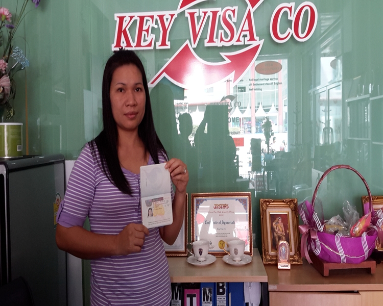 Satisfied client with her visa