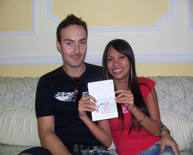 Happy clients with their visa