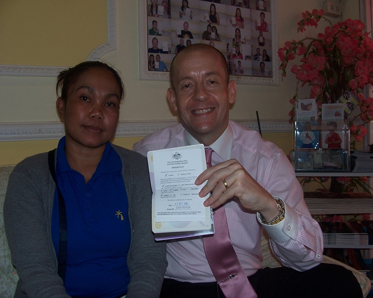 Satisfied clients Suban and Carl with their official documents