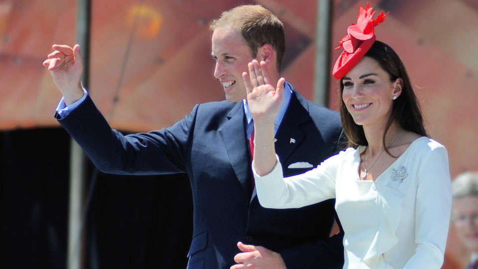 Kate and William waving