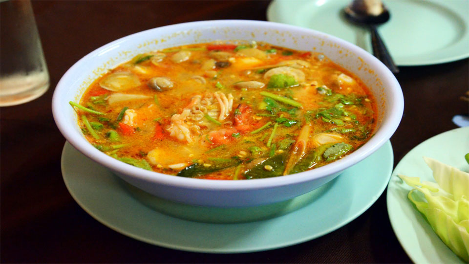 a bowl of tom yam kung