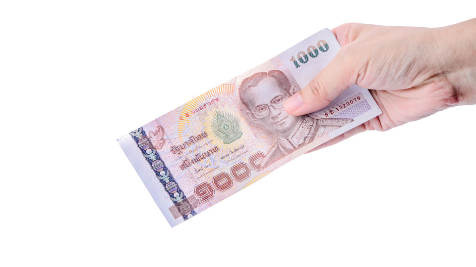 money in a thai bank